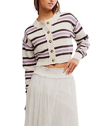Free People Lila Striped Cardigan