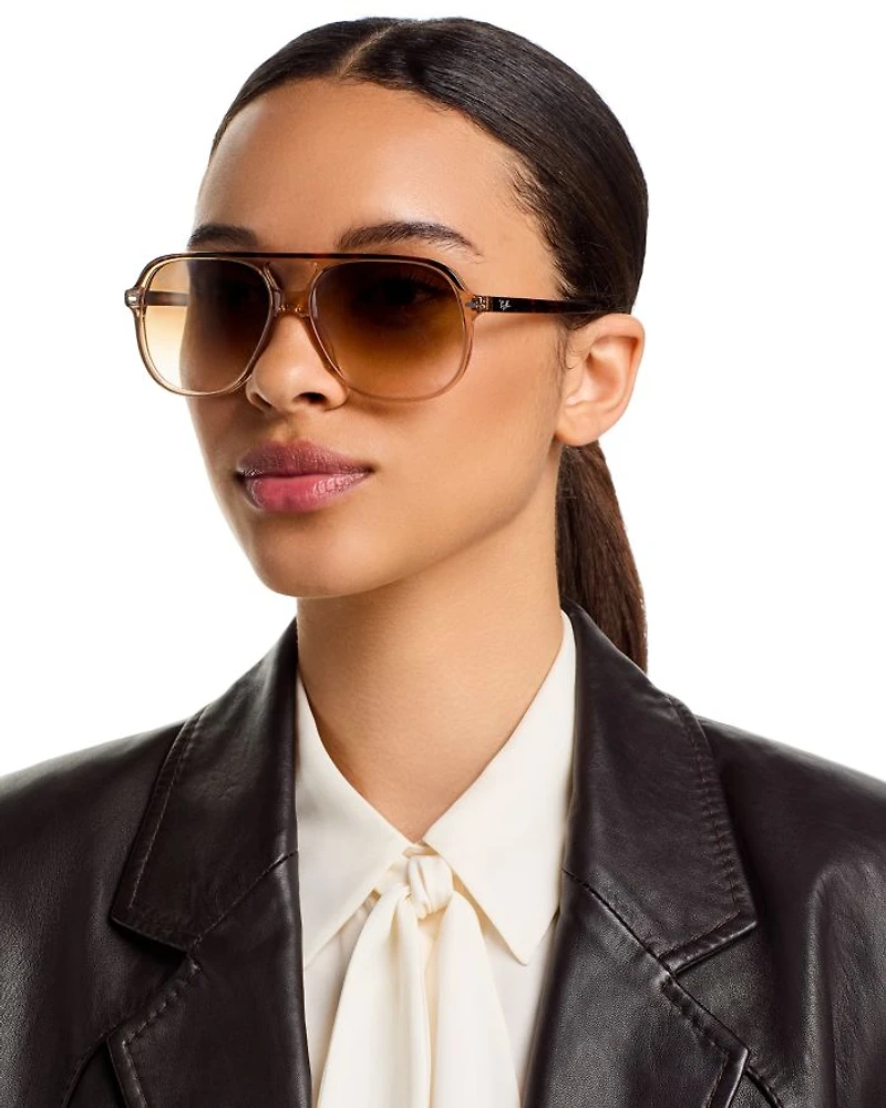 Brow Bar Aviator Sunglasses, 56mm