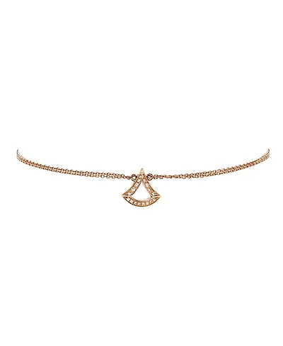 Pre-Owned Bvlgari Divas' Dream Open Bracelet Necklace 18K Rose Gold and Diamonds