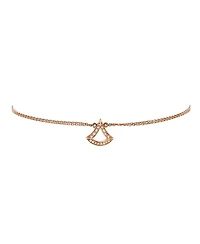 Pre-Owned Bvlgari Divas' Dream Open Bracelet Necklace 18K Rose Gold and Diamonds