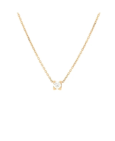 Pre-Owned Cartier 0.20-0.29CT C de Cartier Necklace 18K Rose Gold and Diamond