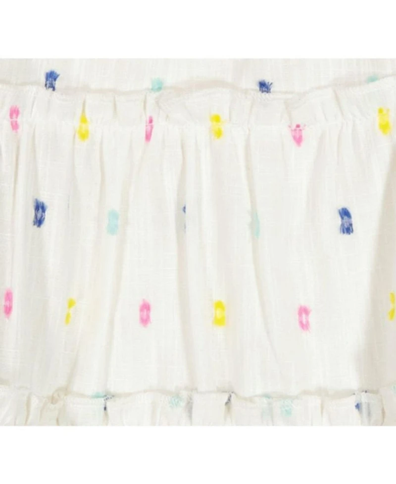 Girls' Bella Shoulder Tie Confetti Swiss Dot Sundress - Little Kid, Big Kid