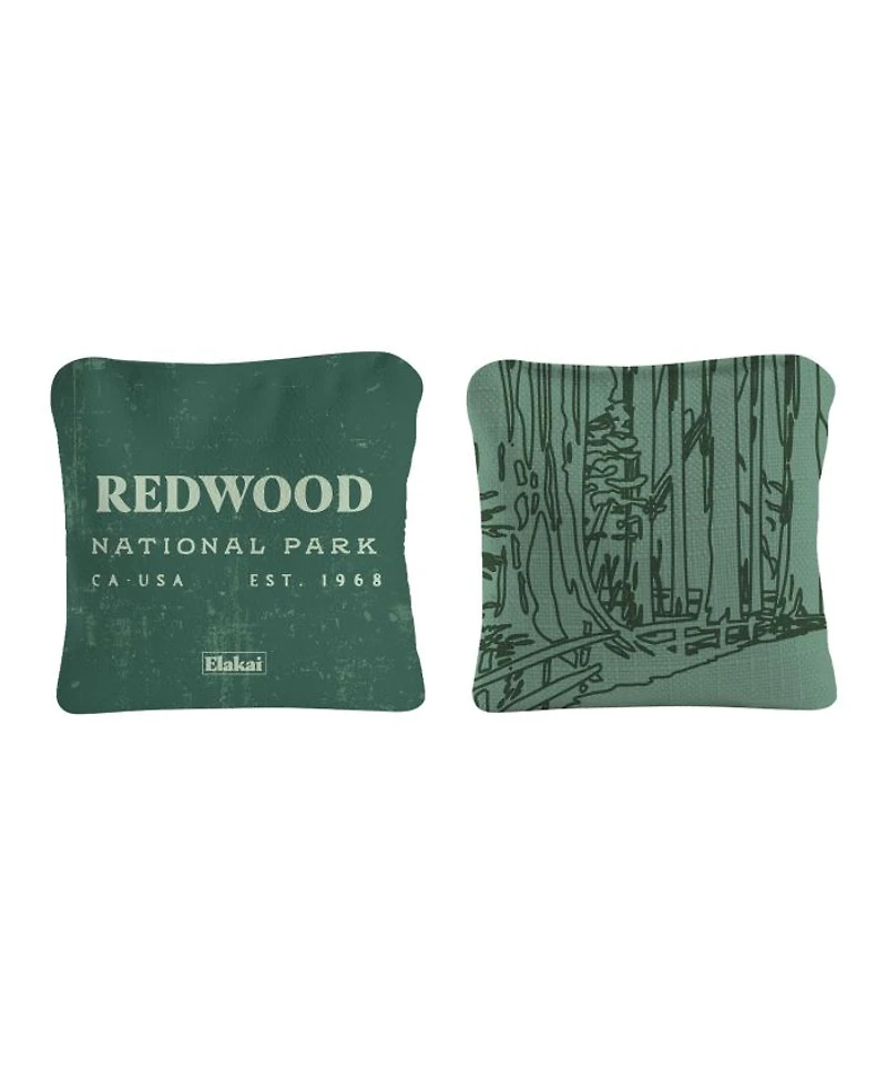 6x6 Redwood National Park Durasuede + Turbo Polyglide Pilot Versacraft Cornhole Bags