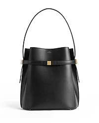 Toteme Belted Smooth Leather Bucket Bag