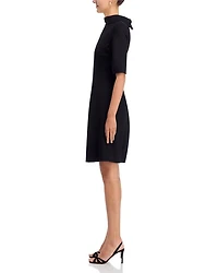 Pleated Stretch Ponte Dress