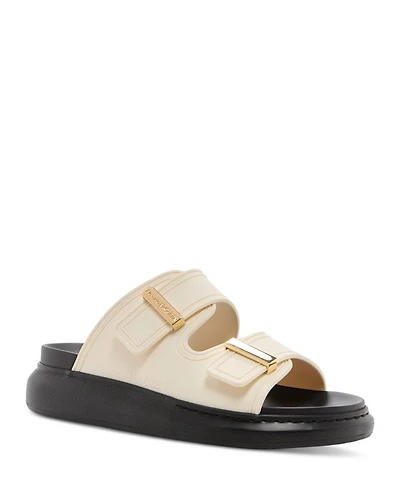 Women's Leather Slide Sandals