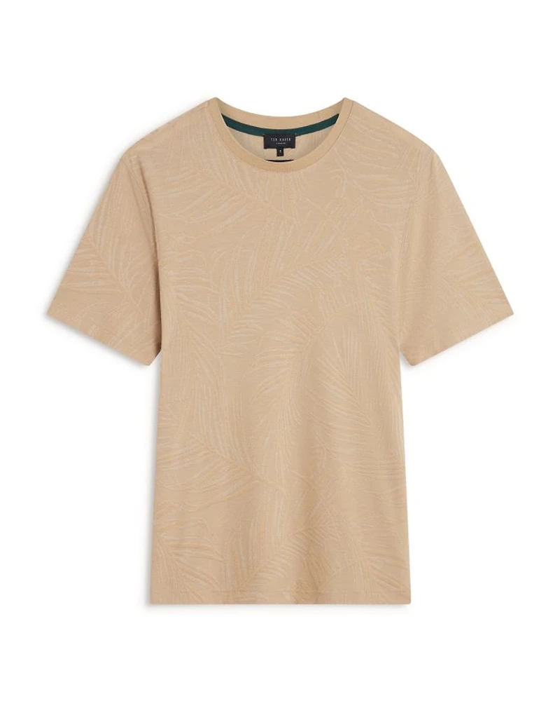Jessper Jacquard Leaf Print Tee