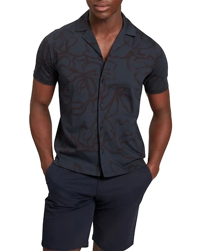 Claub Printed Jersey Button Down Shirt