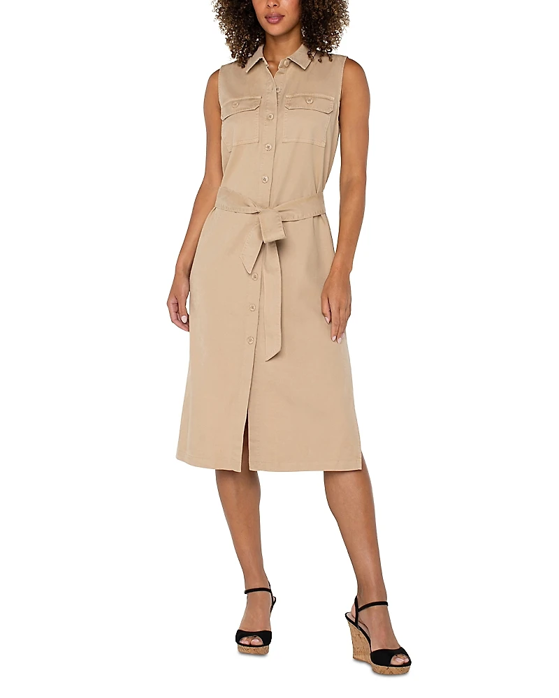 Liverpool Los Angeles Sleeveless Shirtdress