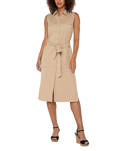 Liverpool Los Angeles Sleeveless Shirtdress