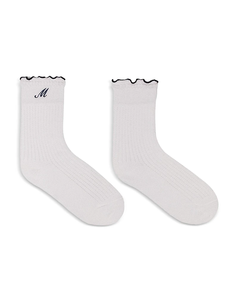 Maje Cotton Pointelle Socks