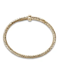 14K Yellow Gold Spear Flex Cuff Bypass Bracelet