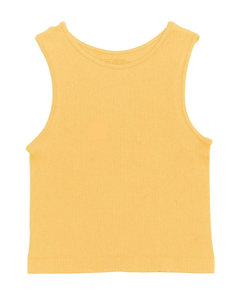 Malibu Sugar Girls' Ribbed Crop Sports Tank Top - Big Kid