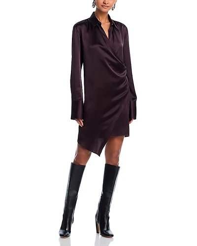 Helmut Lang Wrap Relax Silk Shirtdress