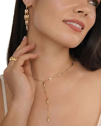Baguette Cubic Zirconia Oval Dome Statement Earrings