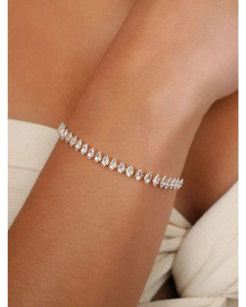 Radiant Cubic Zirconia Slider Bracelet