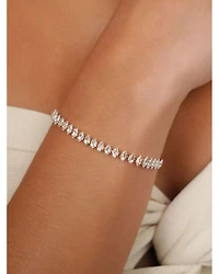 Radiant Cubic Zirconia Slider Bracelet