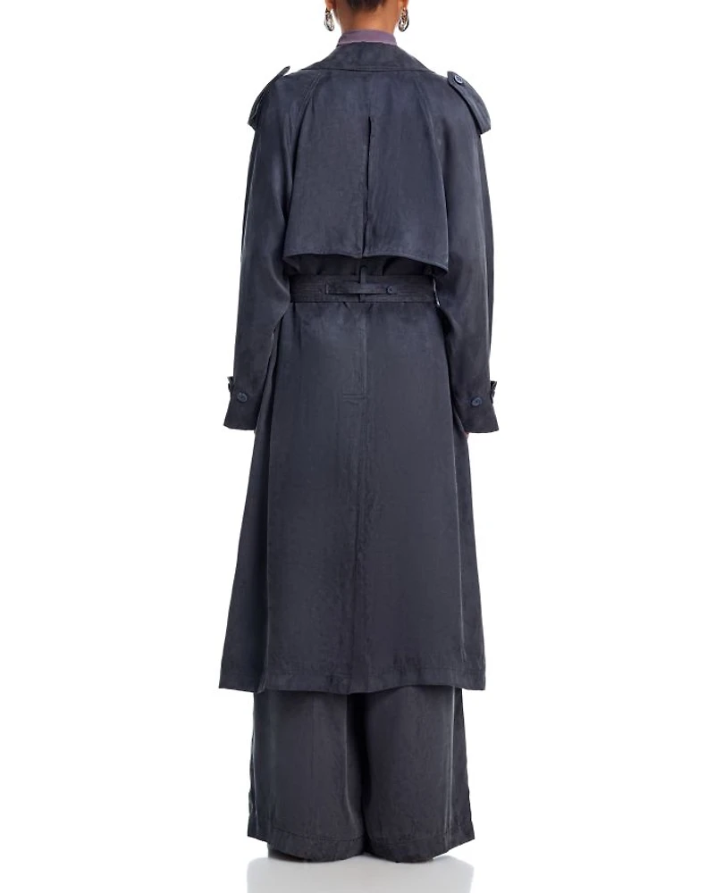 Double Pleat Wide Leg Belted Pants
