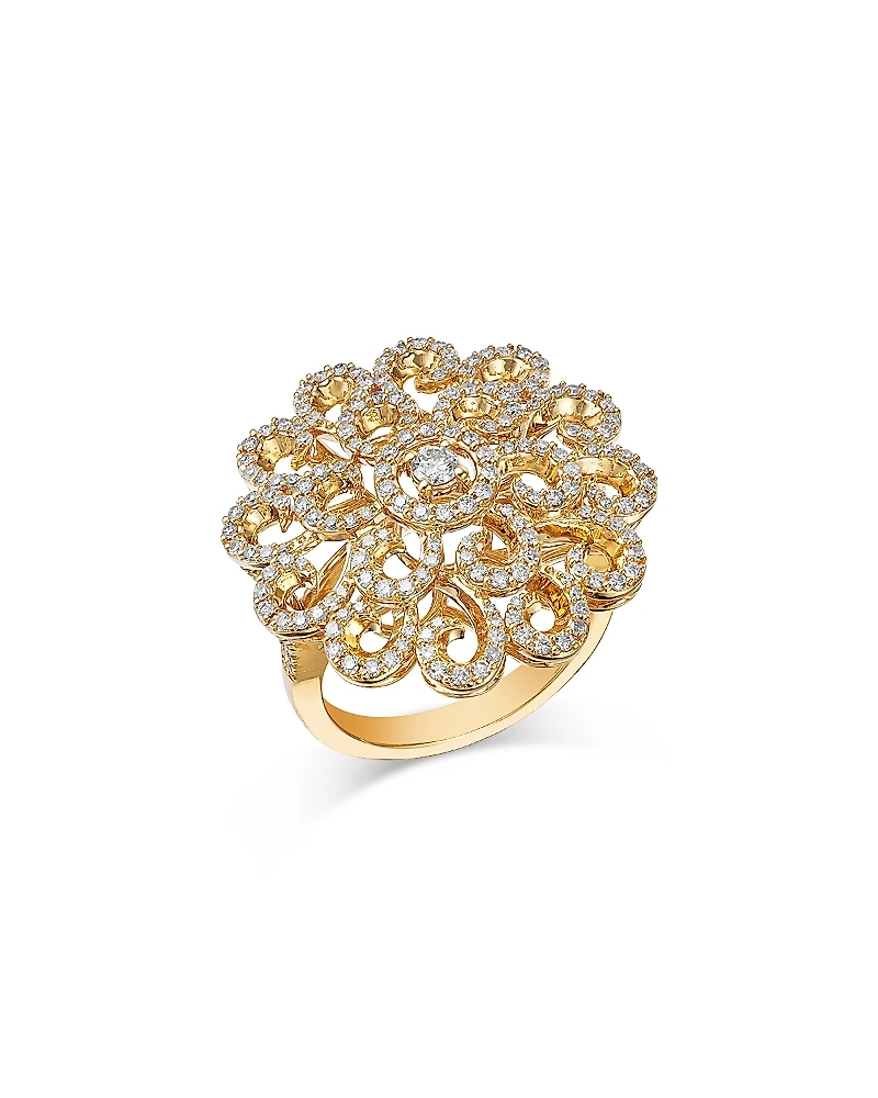 Bloomingdale's Fine Collection Diamond Flower Statement Ring