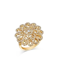 Bloomingdale's Fine Collection Diamond Flower Statement Ring
