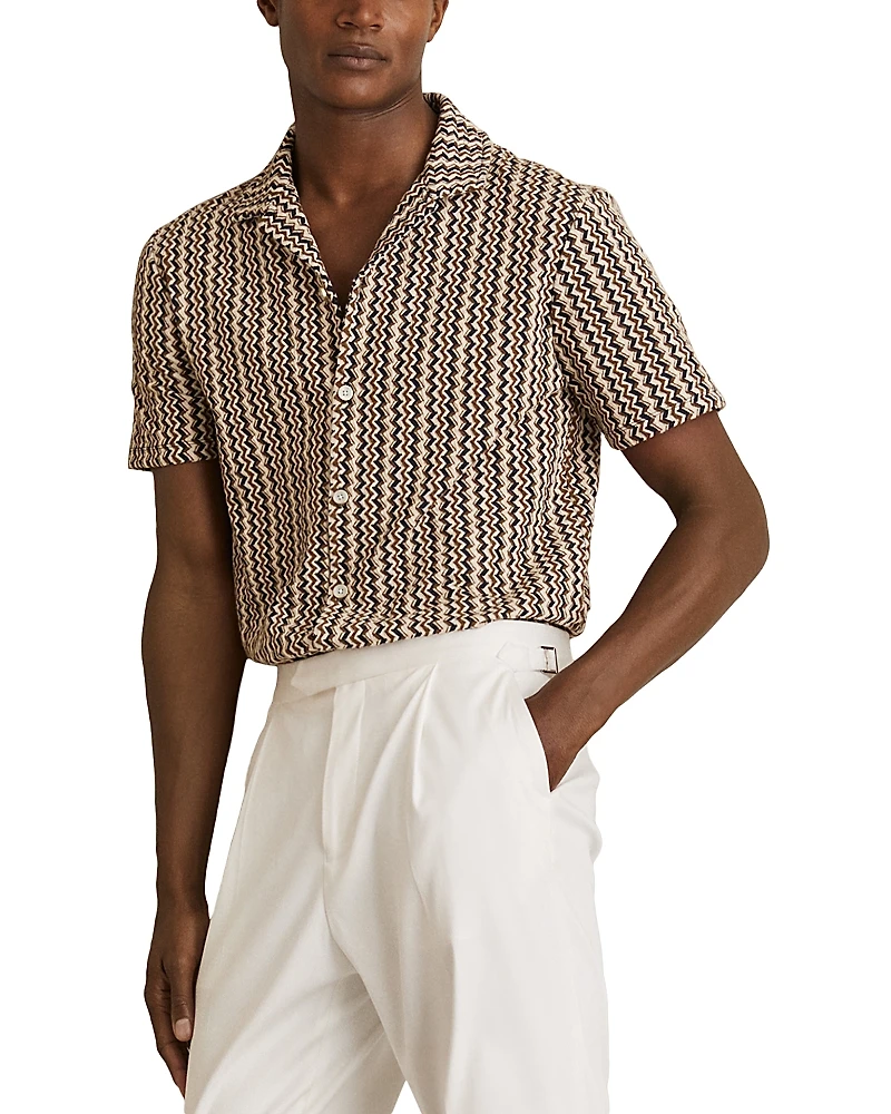 Reiss Vallata Printed Camp Shirt