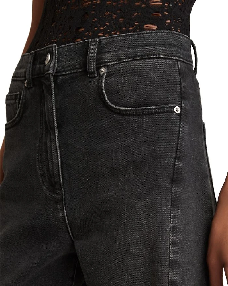 Molly Barrel Leg Jeans Washed Grey