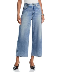 Miramar Andi High Rise Wide Leg Cotton Terry Sweatpant Jeans Scarlet