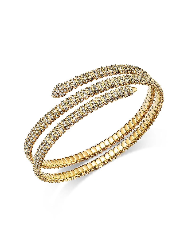 Bloomingdale's Fine Collection Diamond Flexible Multi-Row Bangle