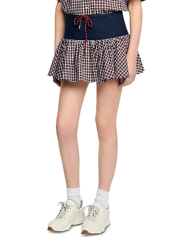 Sandro Checkered Skort