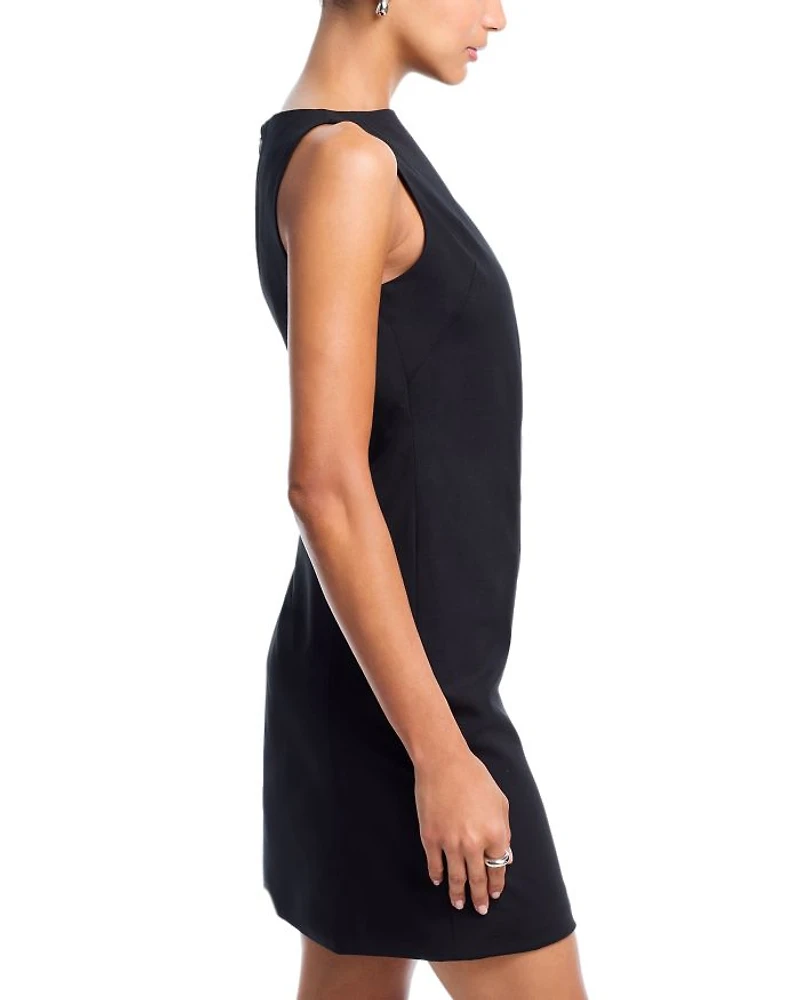 Sleeveless Boat Neck Mini Dress