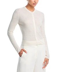 Theory Crewneck Crop Rib Cardigan