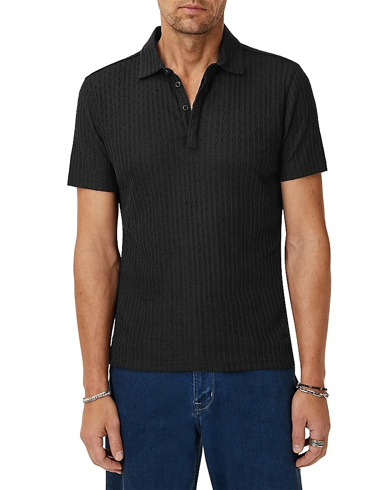 John Varvatos Grana Regular Fit Textured Polo Shirt