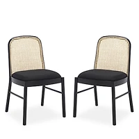 Safavieh Annmarie Rattan Back Chairs, Set of 2