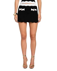 Retrofete Katanna Contrast Border Knit Mini Skirt