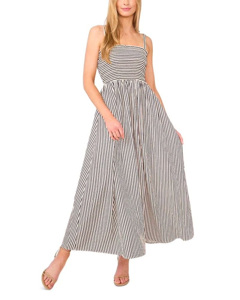 Striped Smocked Maxi Dress