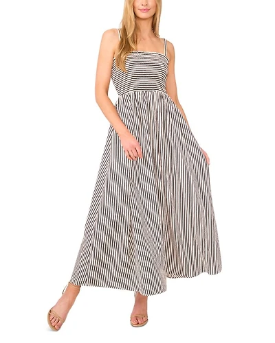 Striped Smocked Maxi Dress