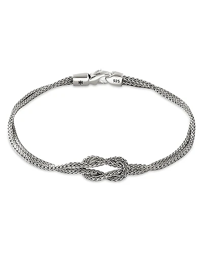 John Hardy 14K Yellow Gold & Sterling Silver Love Knot Weave Double Strand Bracelet