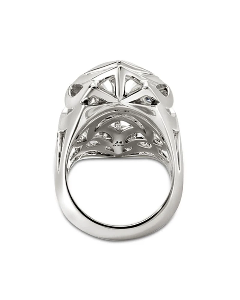 Sterling Silver Blue Sapphire Sapphire Naga Saddle Ring