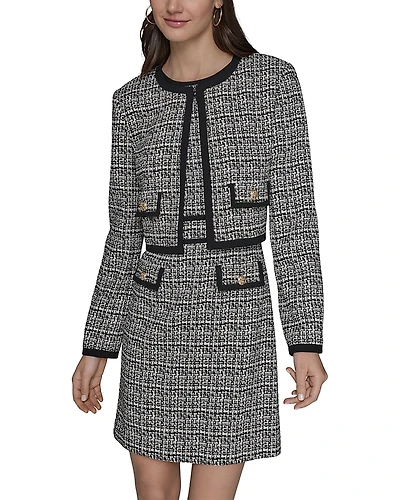 Karl Lagerfeld Paris Textured Jacquard Jacket