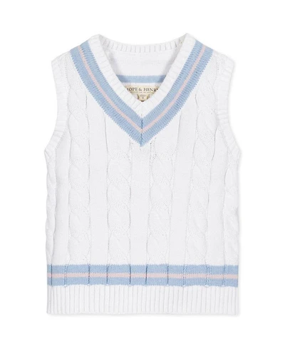 Unisex Hope & Henry Boys' Organic V-Neck Cricket Sweater Vest