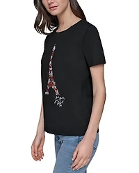Floral Eiffel Tee