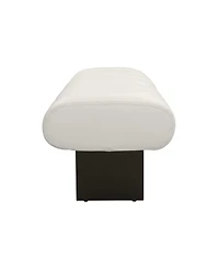 Karol Performance Vegan Leather Bench in Cream
