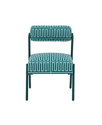 Jolene Patterned Linen Accent Chair