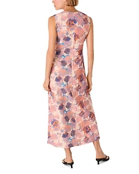Floral Textured Midi Dress