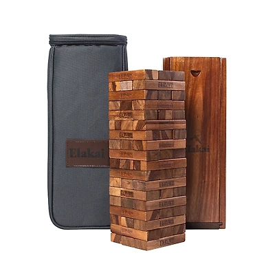 Elakai Classic Acacia Woodlander Mountain Blocks Set