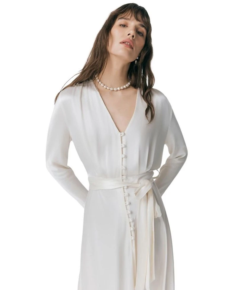 Meryl Satin Midi Dress