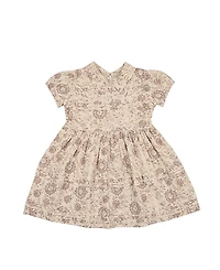 Maniere Girls' Pleated Garden Short Sleeve Dress - Little Kid
