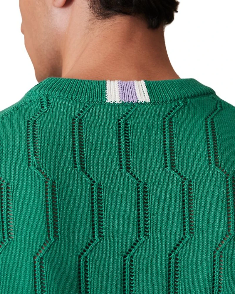 CHE SANTO Pointelle Knitted Vest