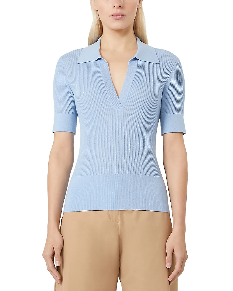 Max Mara Studio 1 Uberta Embellished Polo Top