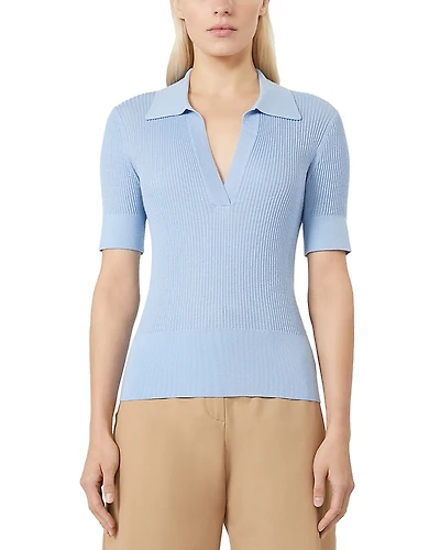 Max Mara Studio 1 Uberta Embellished Polo Top